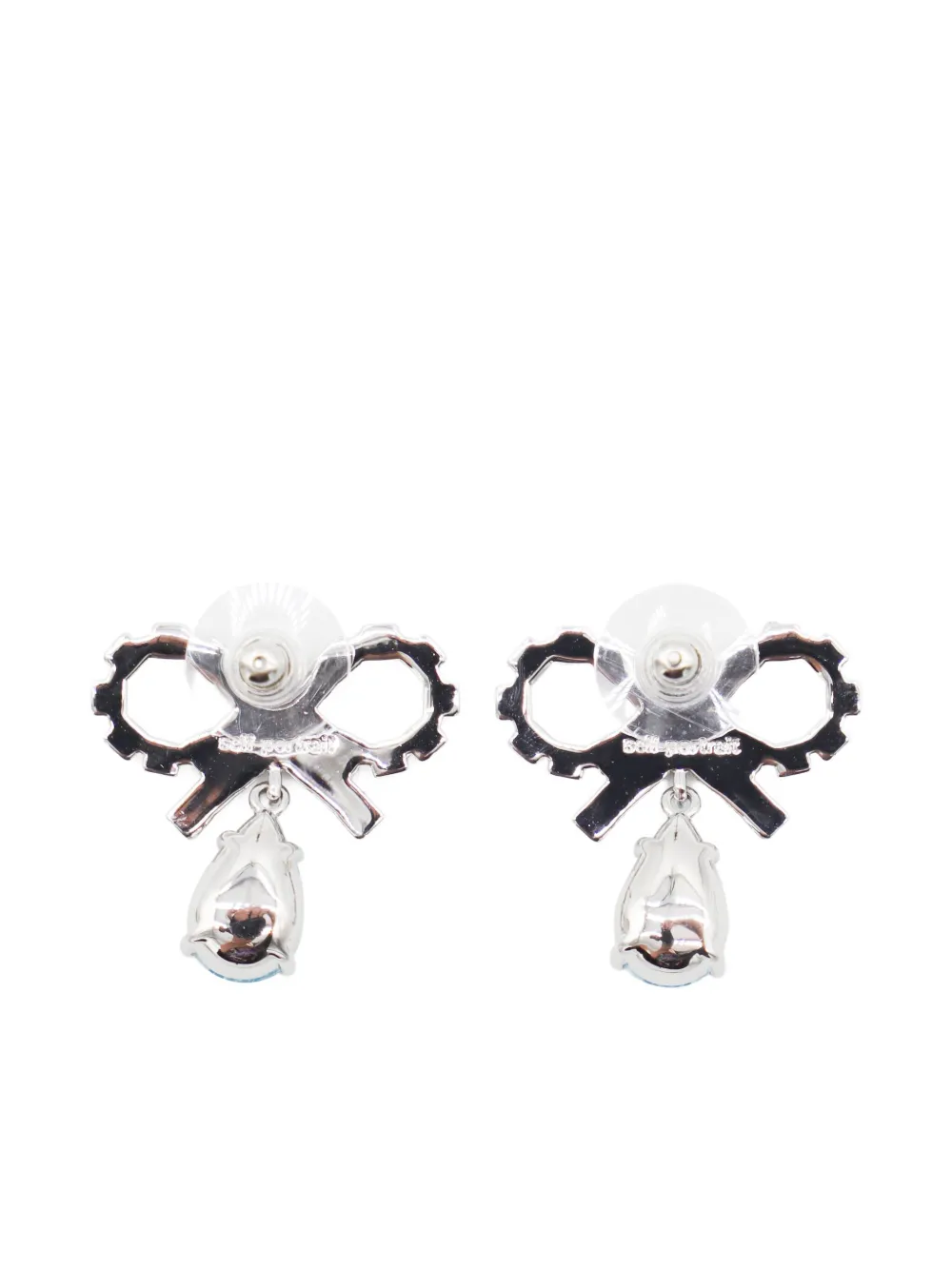 Self-Portrait Mini Bow oorbellen - Zilver
