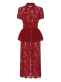 Self-Portrait peplum dress - Red