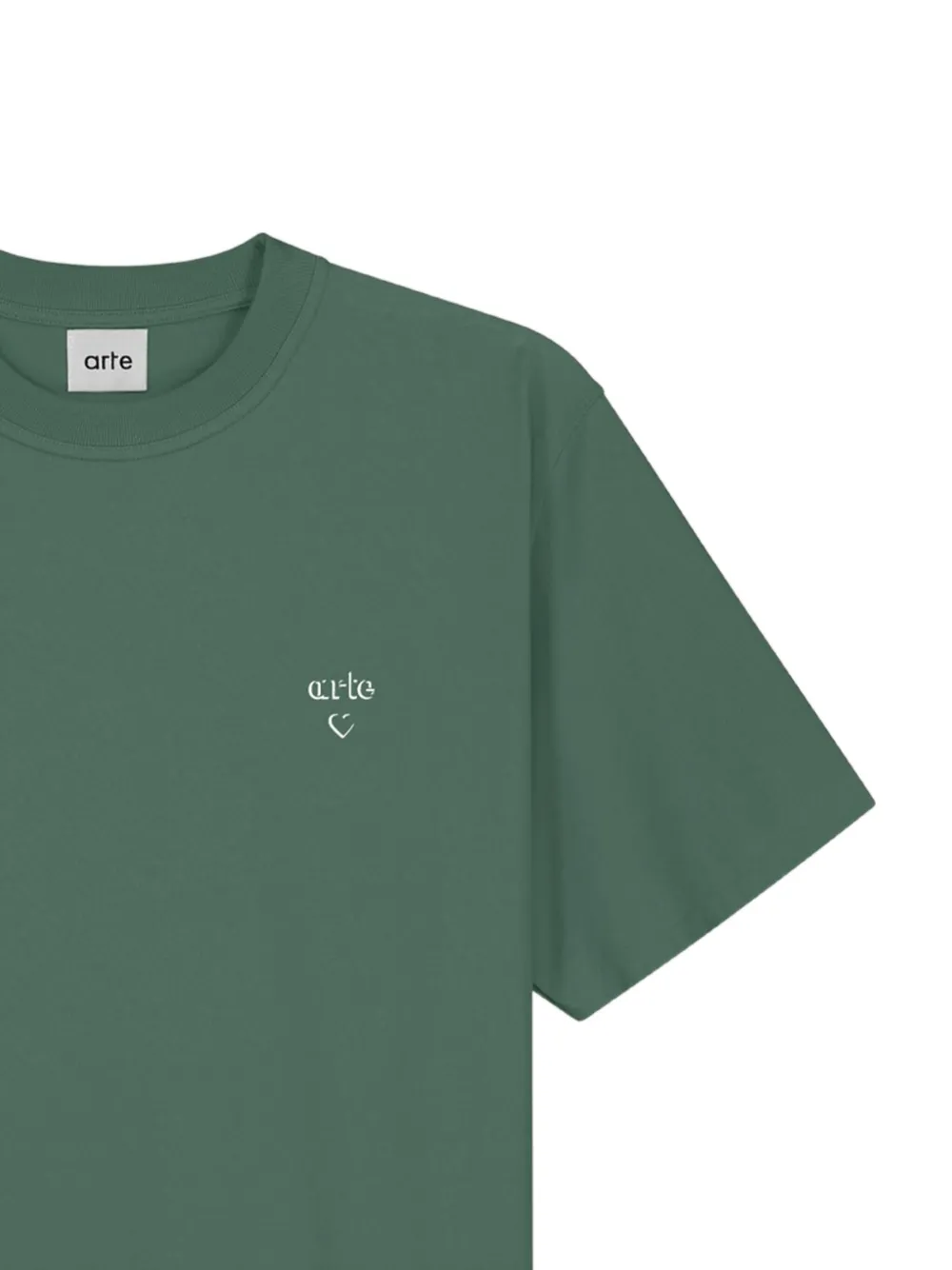 Arte Antwerp Katoenen T-shirt met geborduurd logo - Groen
