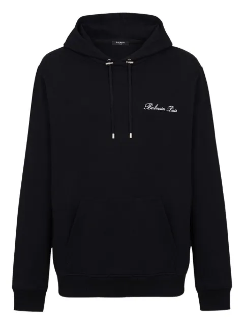 Balmain logo-embroidered hoodie