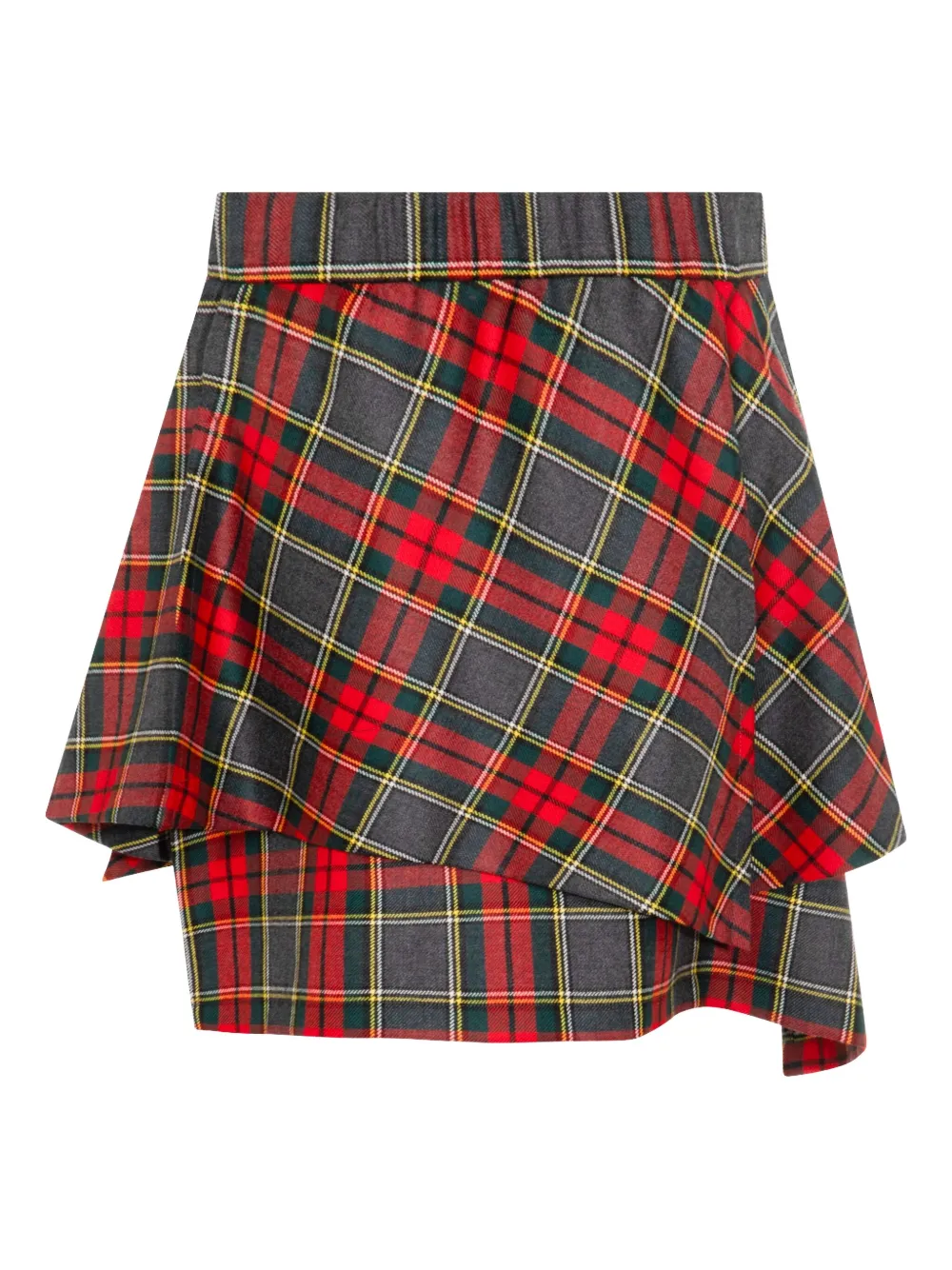 Vivienne Westwood asymmetric plaid skirt - Rood