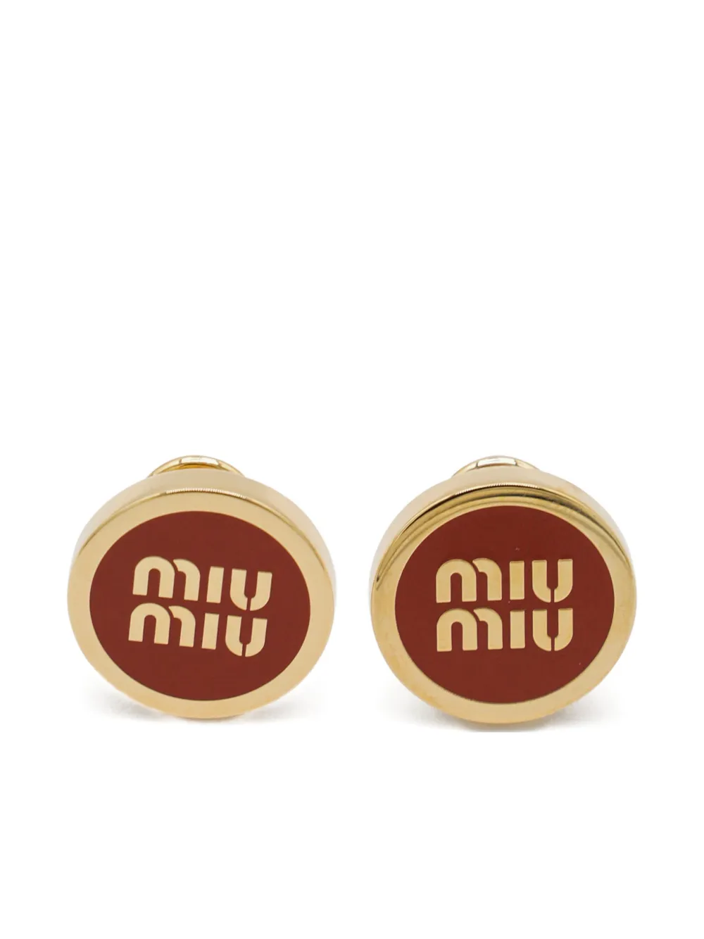 Miu Miu Runde Ohrclips | Gold | Image 1