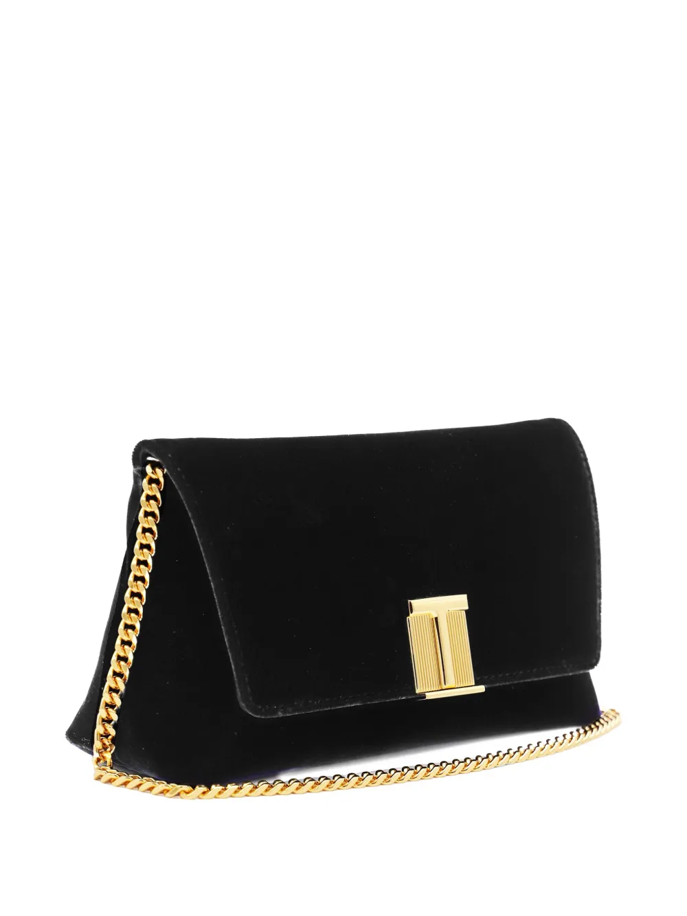 TOM FORD velvet clutch bag - Zwart