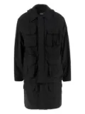 We11done hooded raincoat - Black