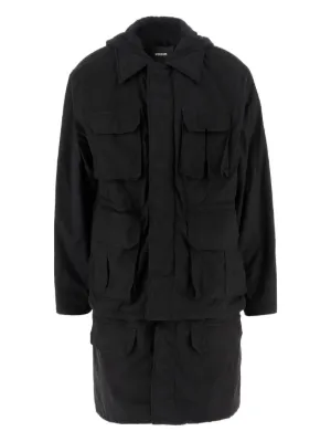 Helmut Lang Parka à Logo Imprimé | Noir | FARFETCH FR