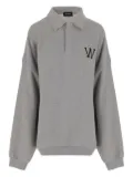 We11done logo-embellished polo shirt - Grey