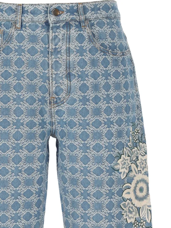 AMIRI フローラル パンツ | ブルー | FARFETCH JP