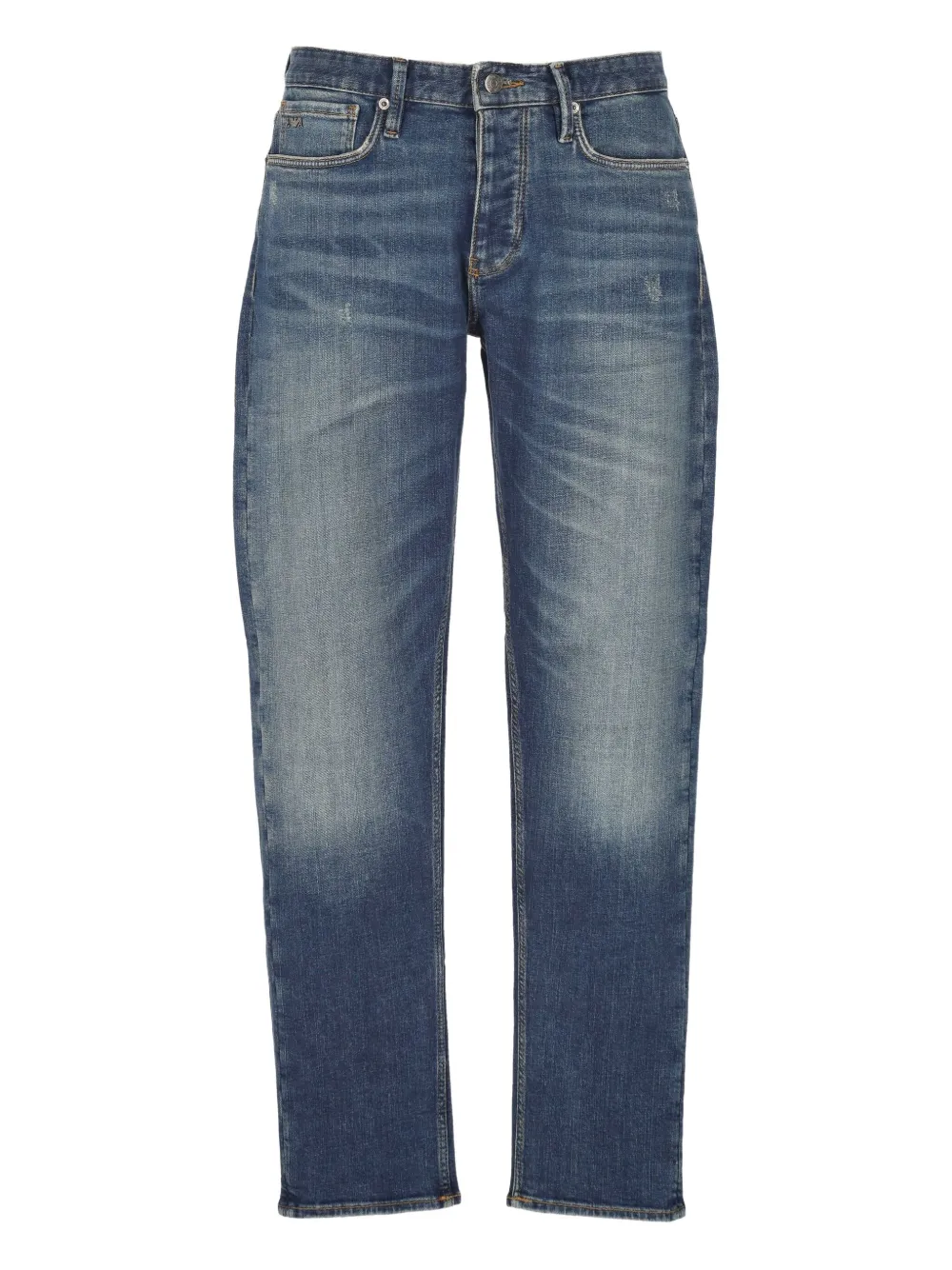 Emporio Armani Gerafelde jeans Blauw