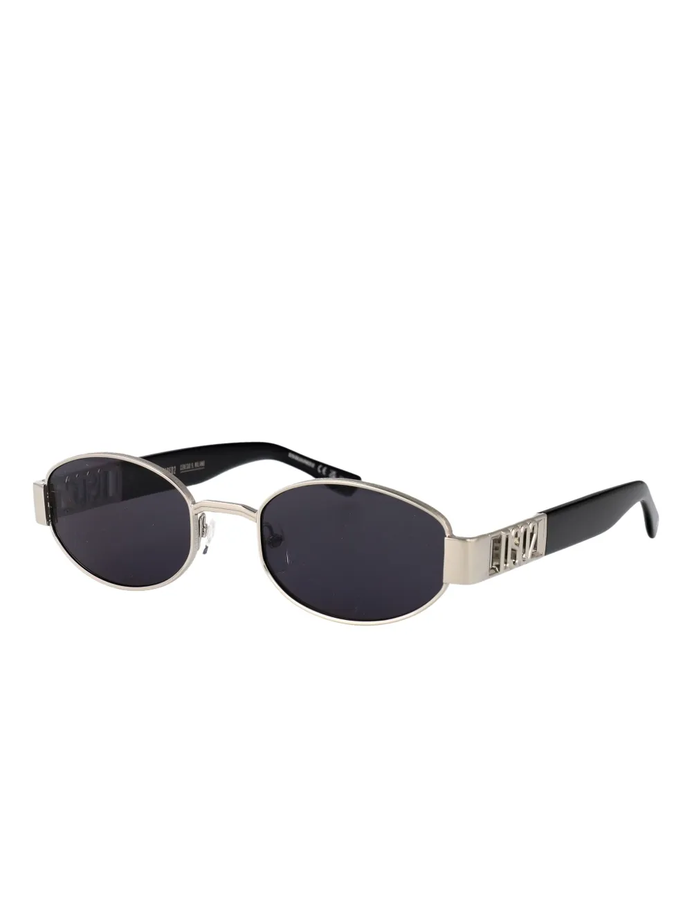 DSQUARED2 EYEWEAR Zonnebril met ovalen montuur en logodetail Zilver
