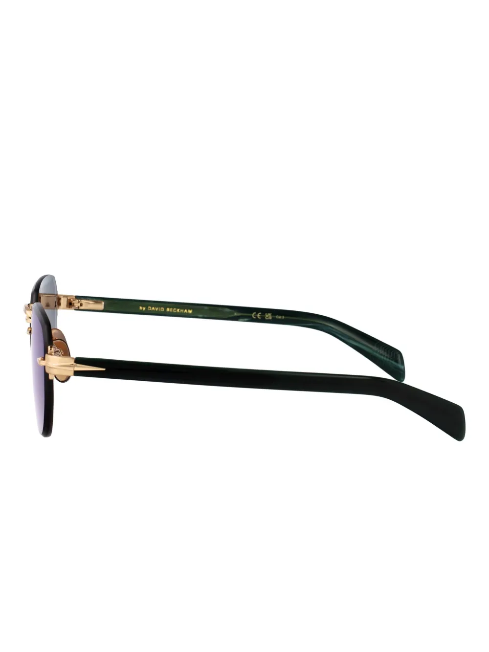 Eyewear by David Beckham DB 7144 S zonnebril met randloos montuur en gouden detail Blauw
