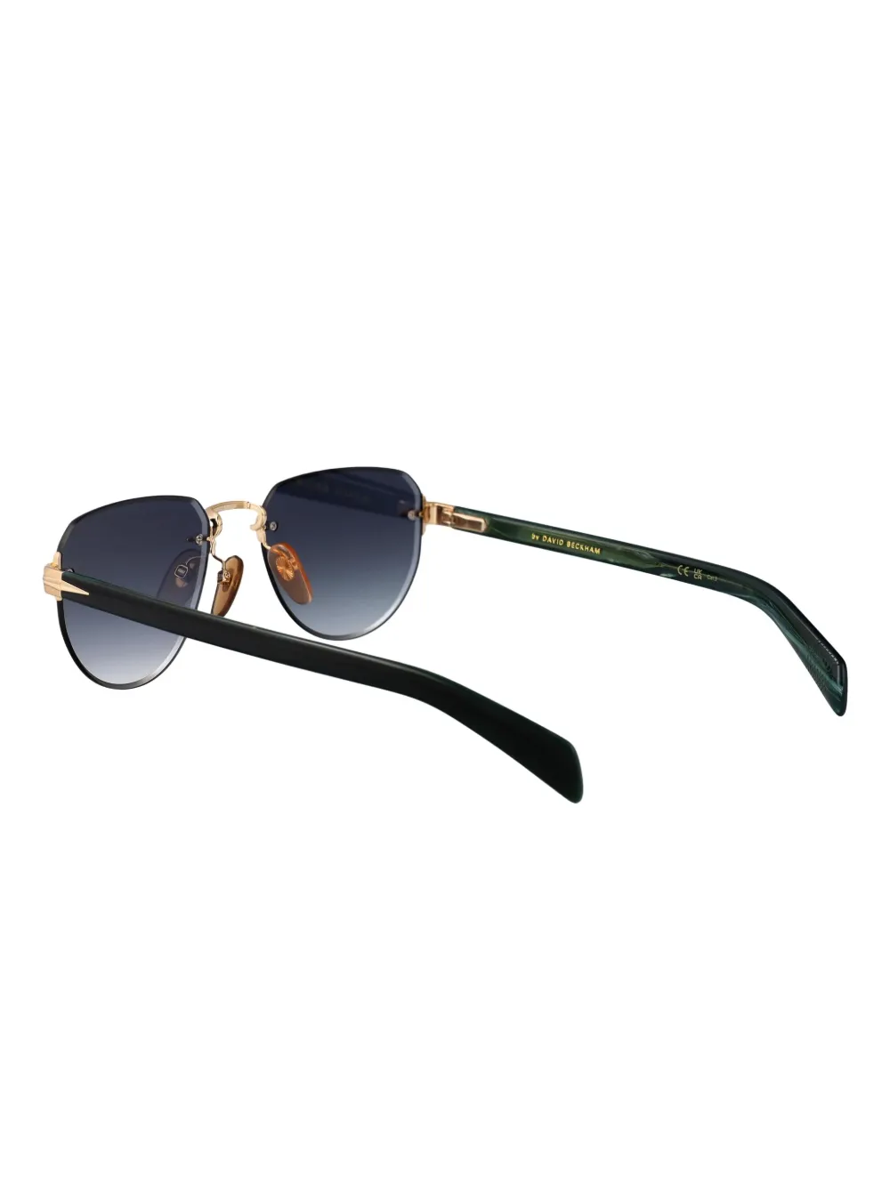 Eyewear by David Beckham DB 7144 S zonnebril met randloos montuur en gouden detail Blauw