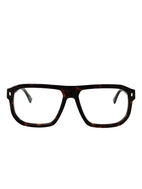 DSQUARED2 EYEWEAR Armação de óculos retangular D2 0146