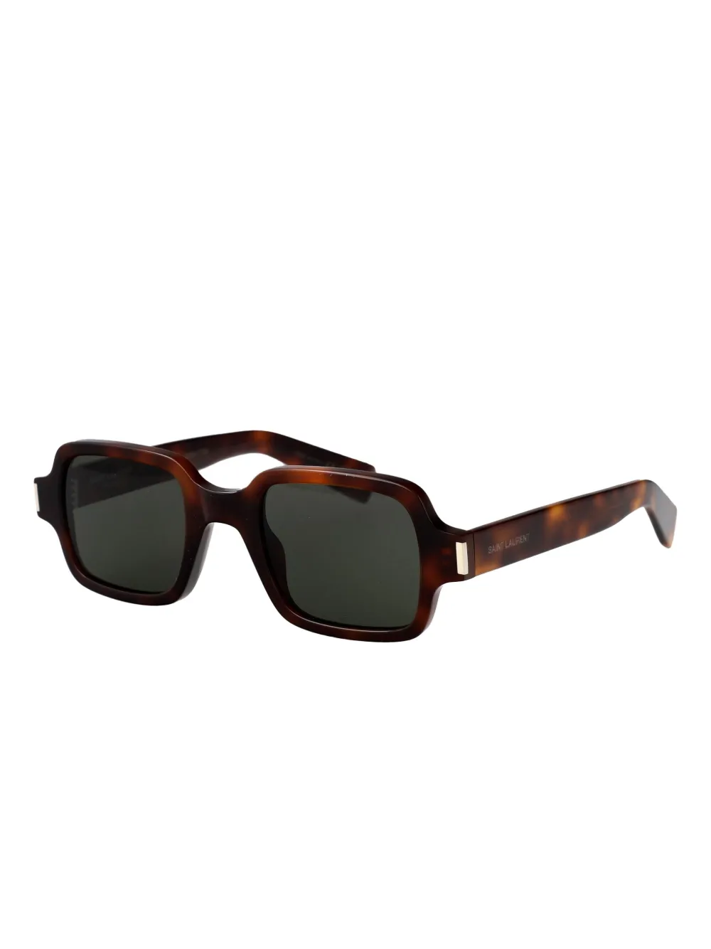 Saint Laurent Eyewear Zonnebril met rechthoekig montuur Bruin