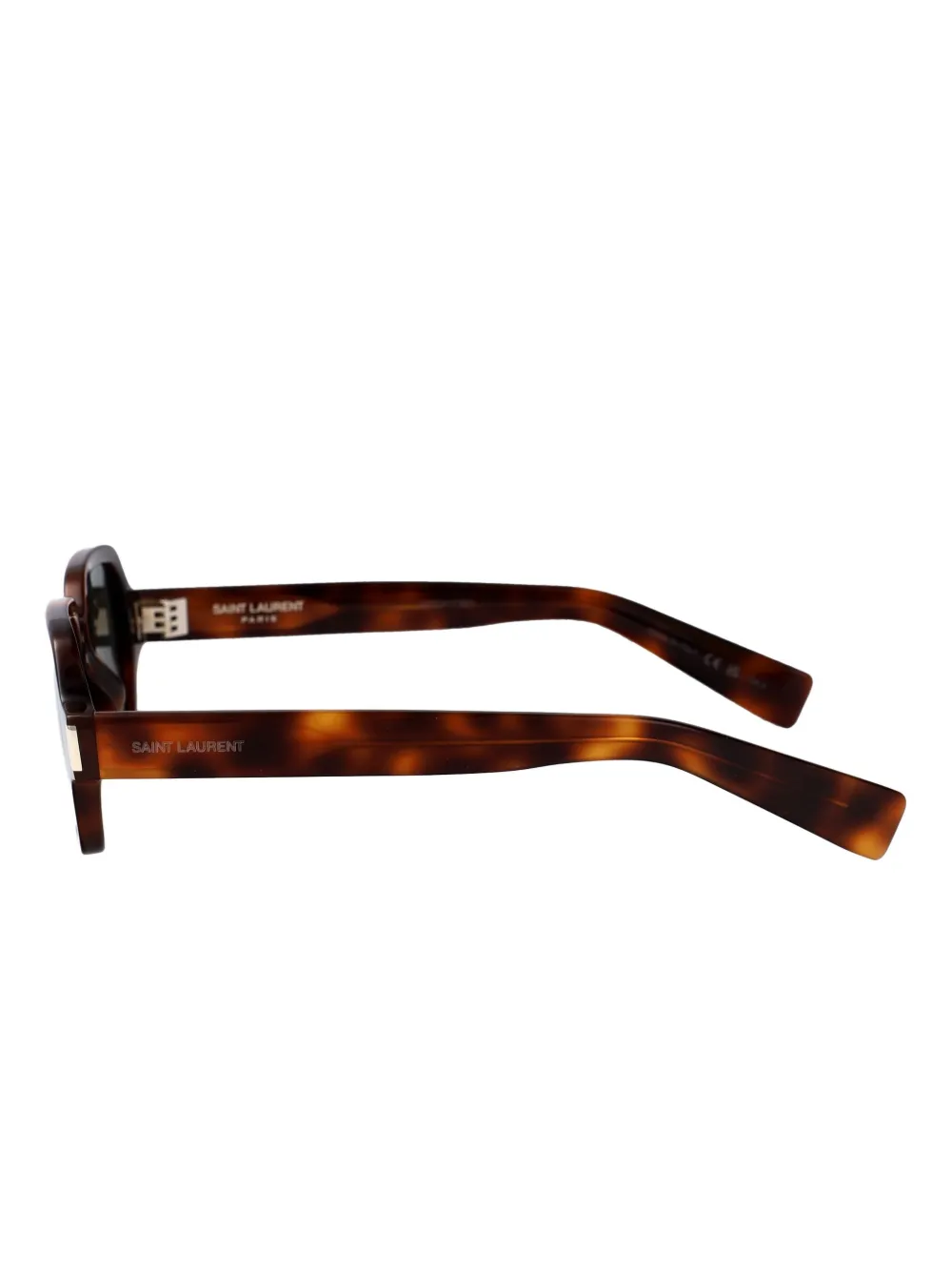 Saint Laurent Eyewear Zonnebril met rechthoekig montuur Bruin