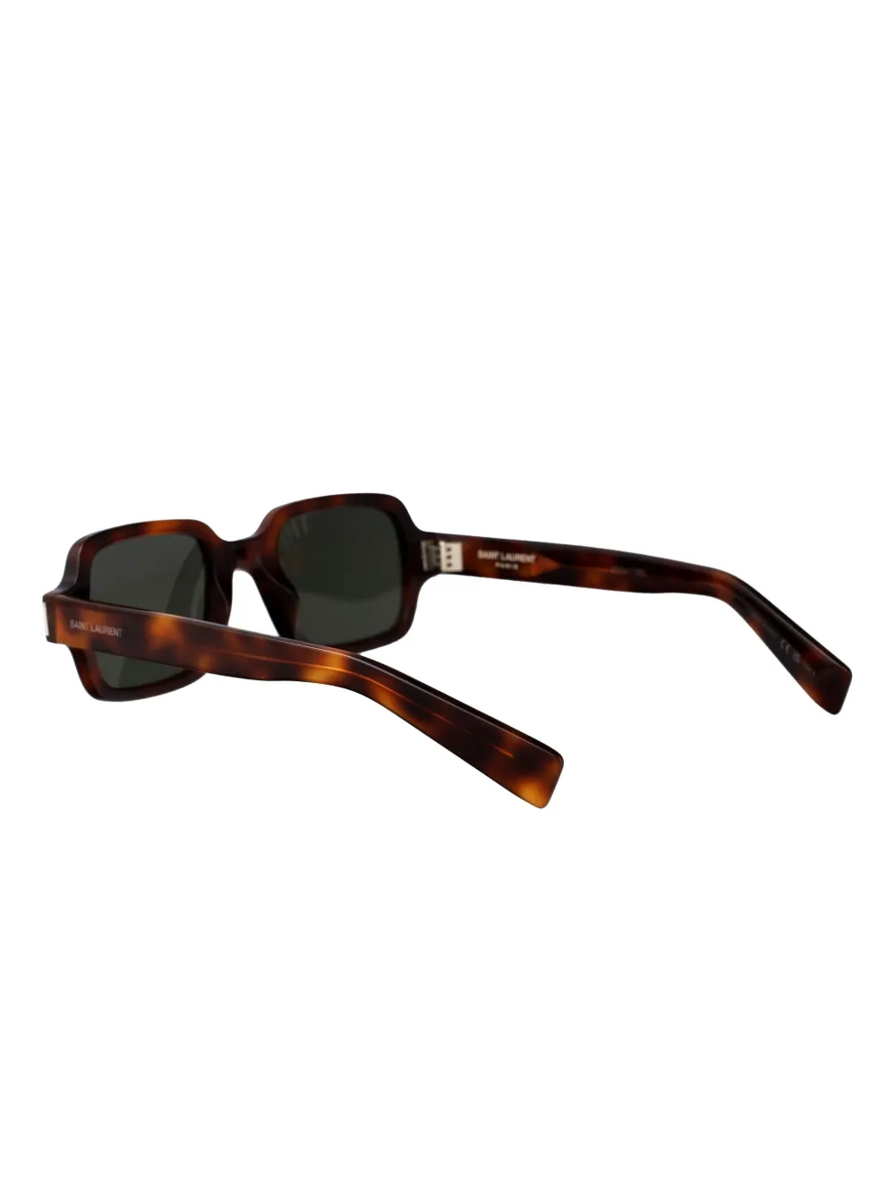 Saint Laurent Eyewear Zonnebril met rechthoekig montuur Bruin