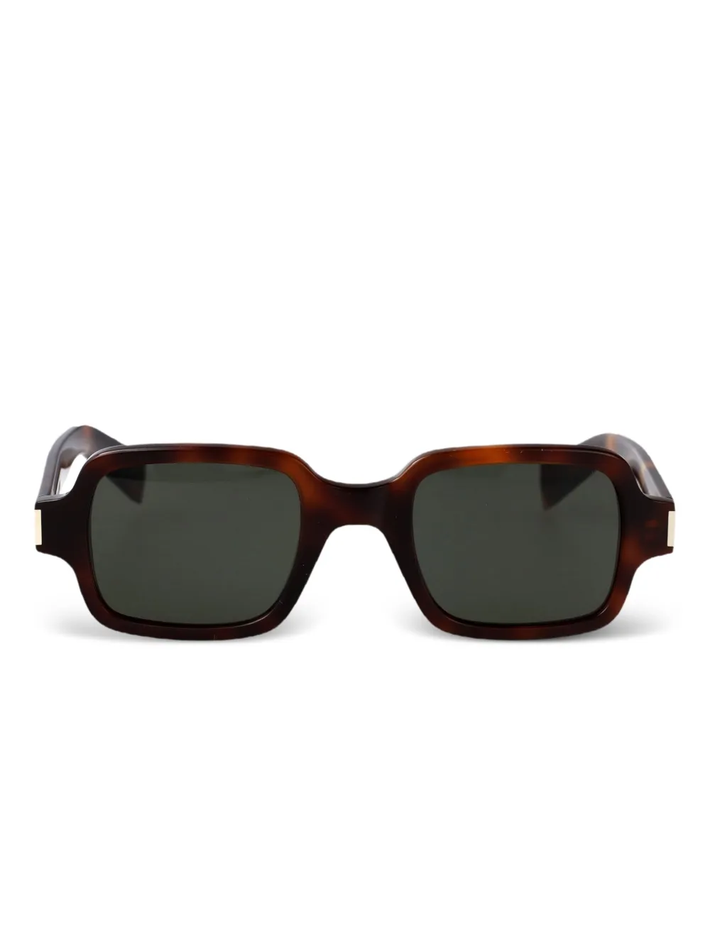 Saint Laurent Eyewear Zonnebril met rechthoekig montuur Bruin