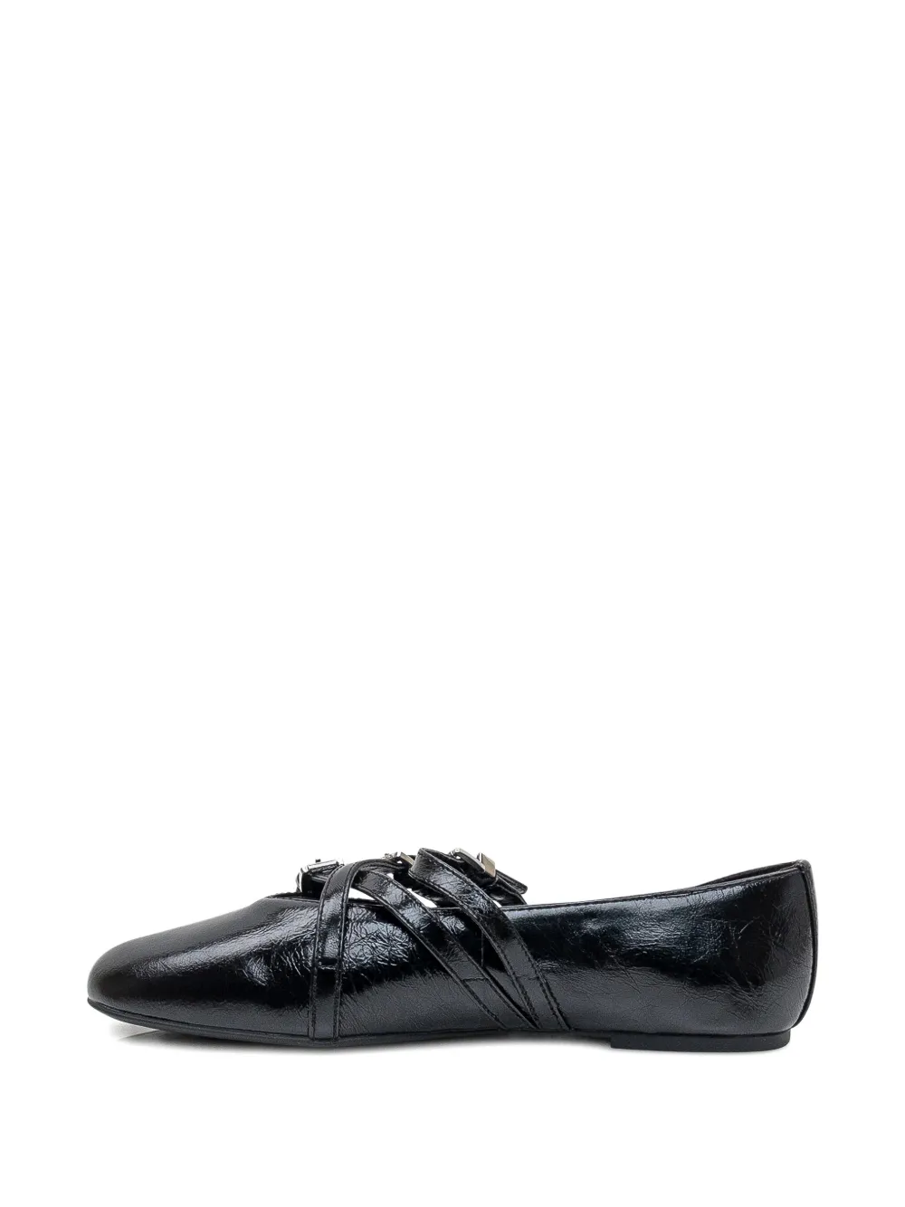 Michael Kors buckle-detail ballet flats Zwart