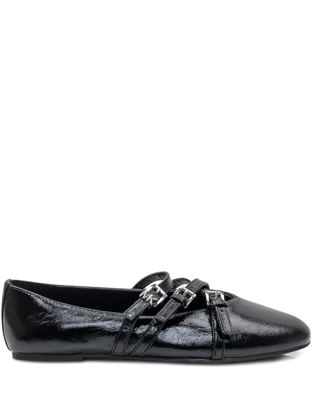Michael Kors buckle-detail ballet flats Zwart
