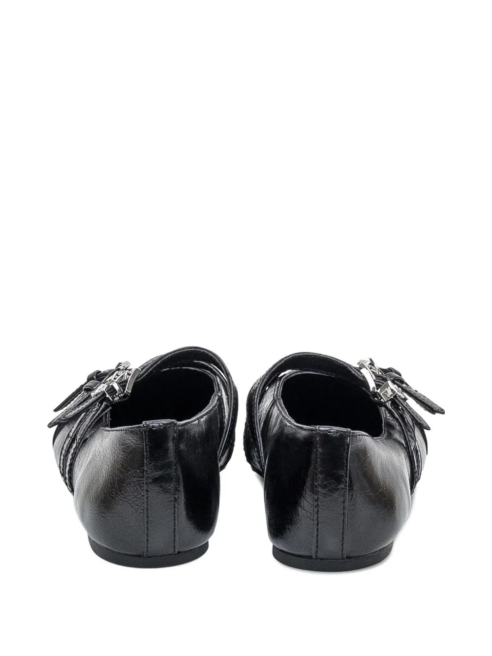 Michael Kors buckle-detail ballet flats Zwart