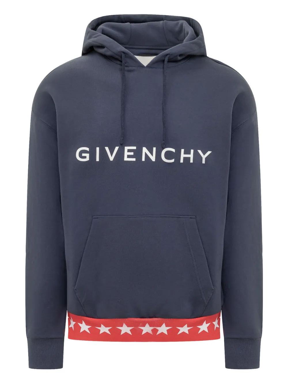 Givenchy logo-print star-detailed hoodie | Blue | Image 1