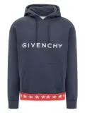 Givenchy logo-print star-detailed hoodie - Blue