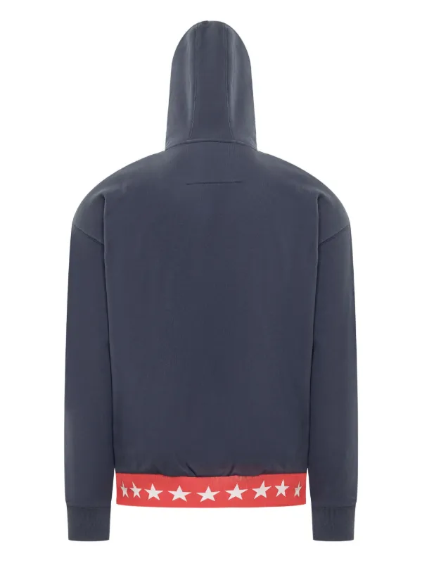 Givenchy logo-print star-detailed Hoodie | Blue | FARFETCH