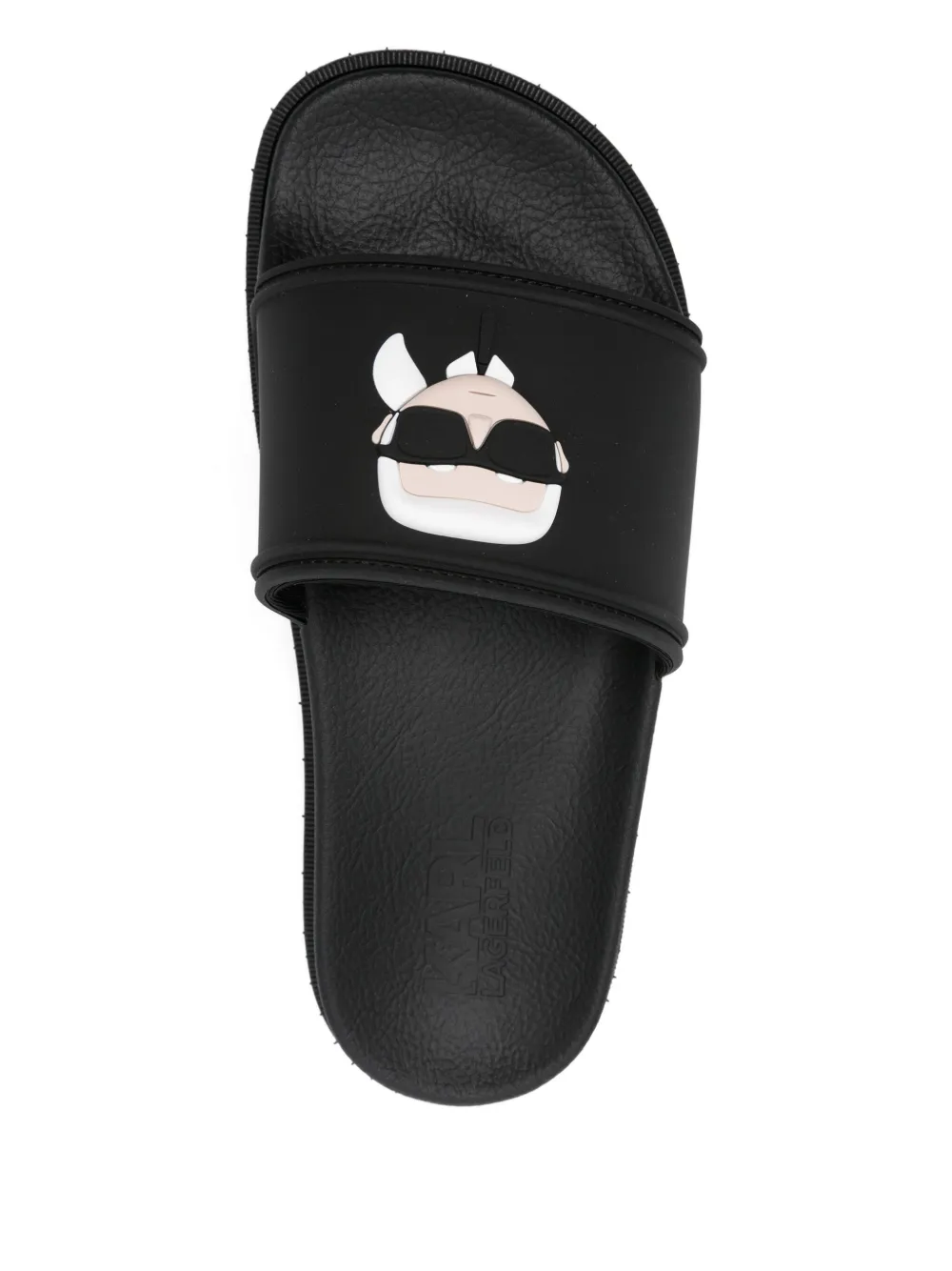 Karl Lagerfeld logo-embellished slides Black