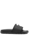 Karl Lagerfeld logo-embellished slides - Black