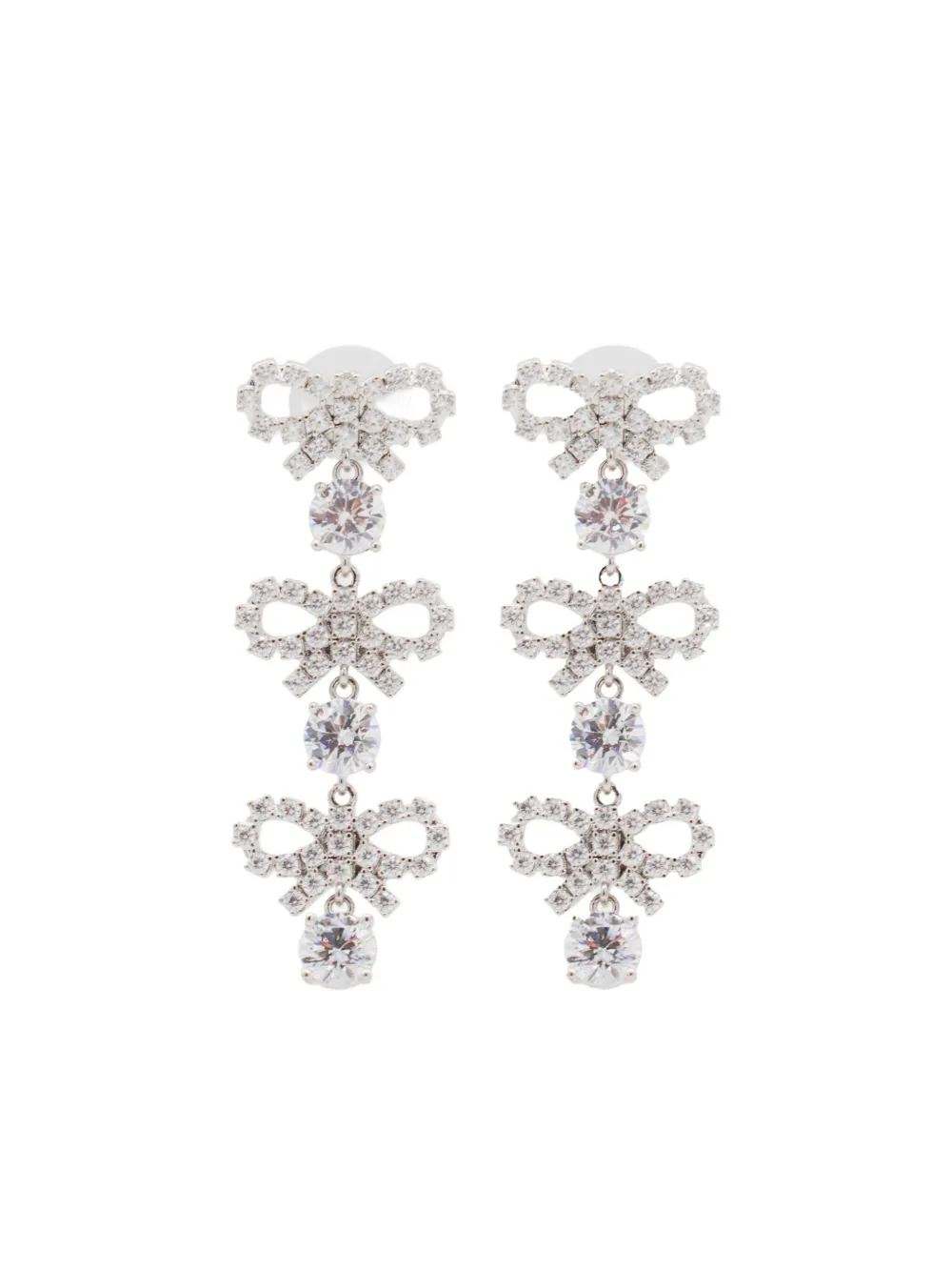 Shop Self-portrait Mini Bow Drop Earrings