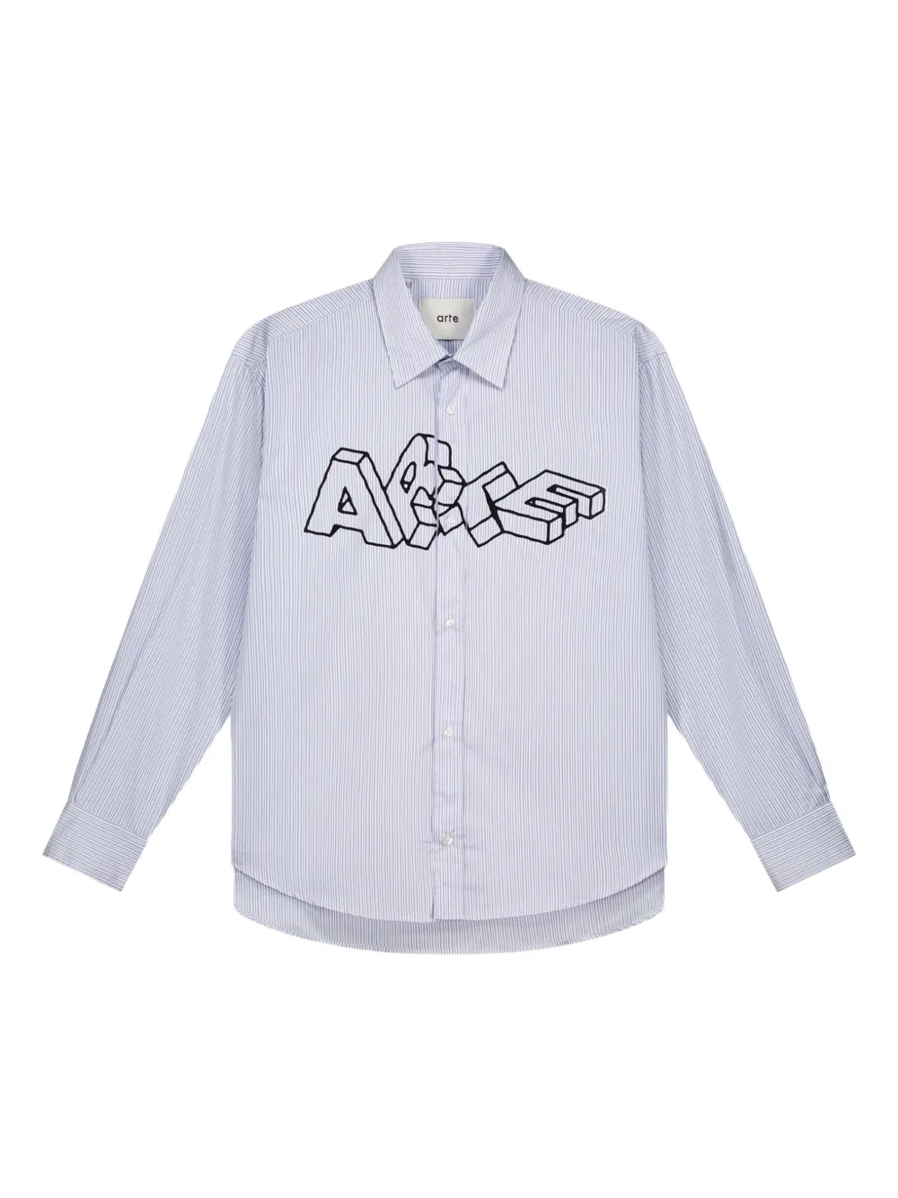 Arte Antwerp camisa con rayas estampadas y logo | azul | Image 1