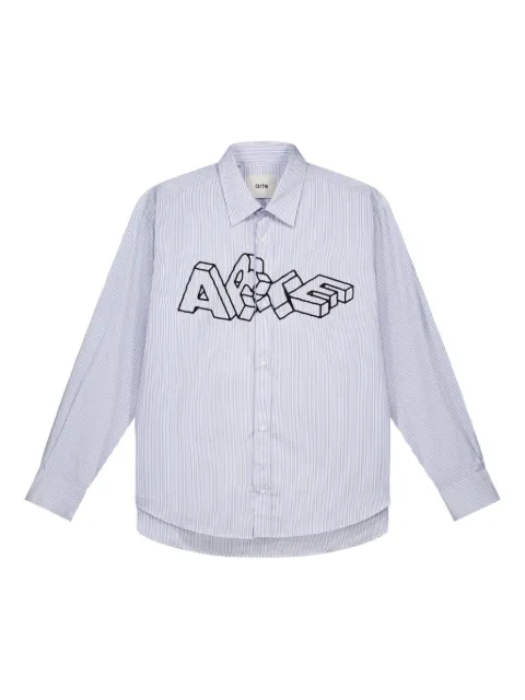 Arte Antwerp camisa con rayas estampadas y logo