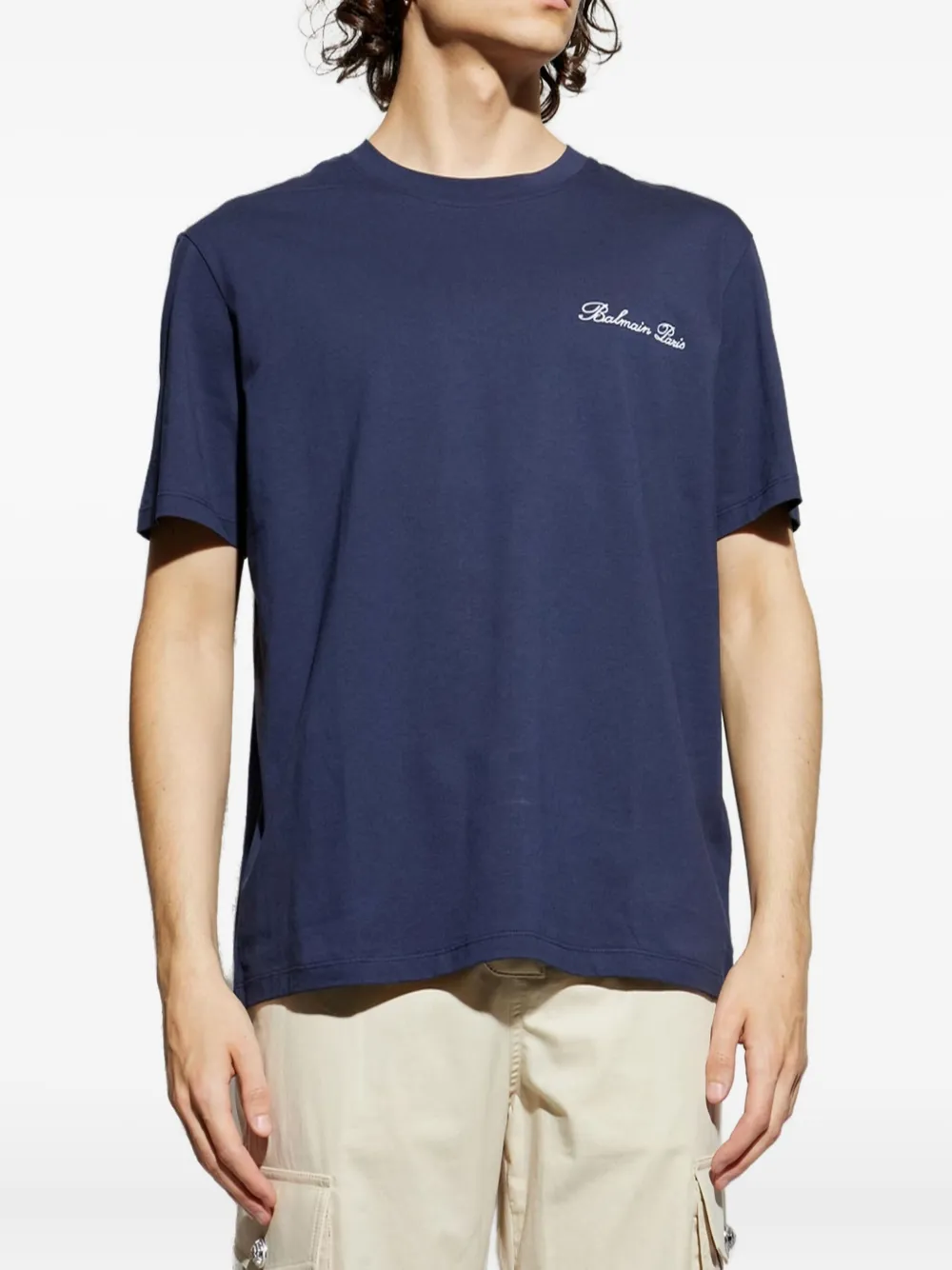 Balmain embroidered t-shirt - Blauw