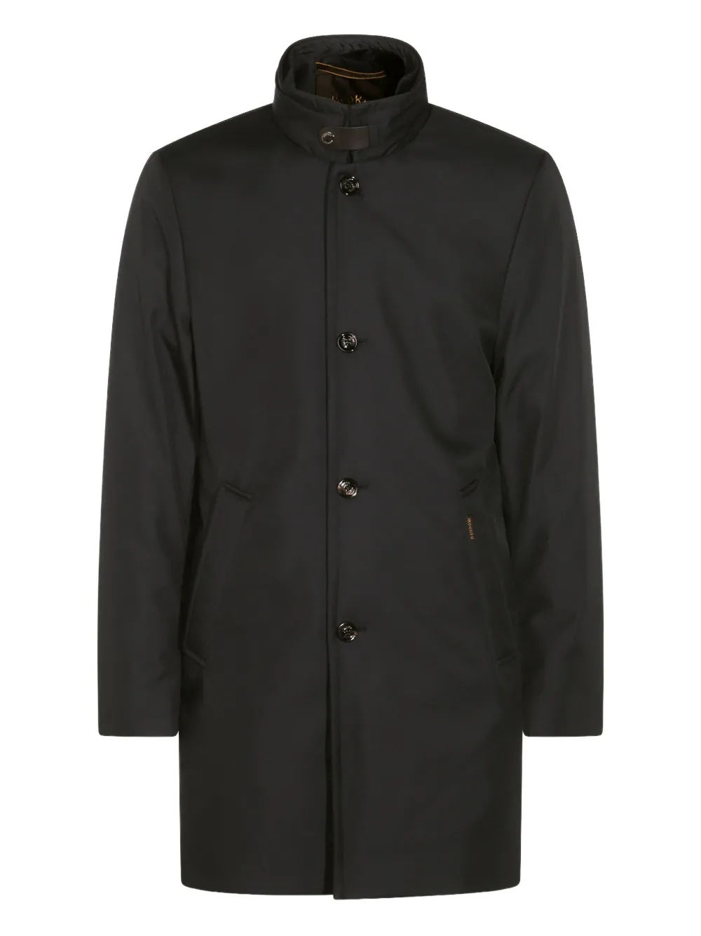 Moorer button-up high-collar coat | Black | Image 1