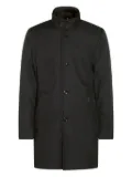 Moorer button-up high-collar coat - Black