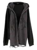 We11done distressed-effect hoodie - Black