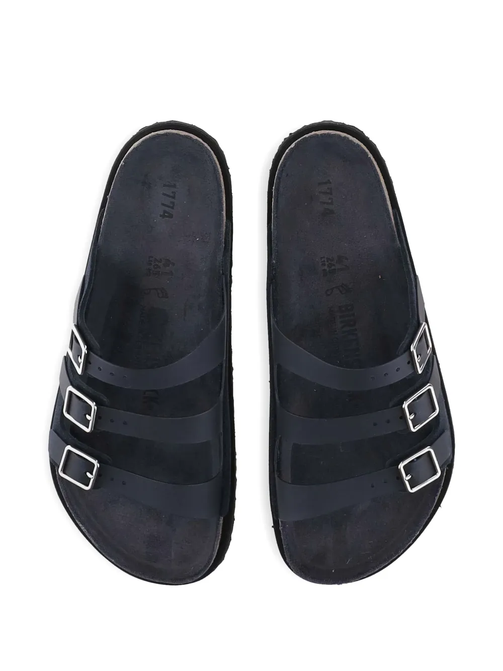 Birkenstock suede flat sandals Blue