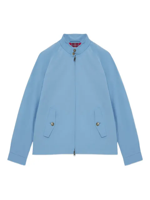 Baracuta zip-front plaid-lined jacket