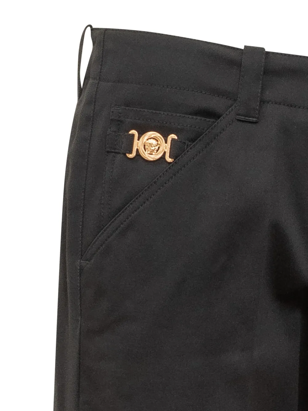Versace Medusa Head-plaque trousers Zwart