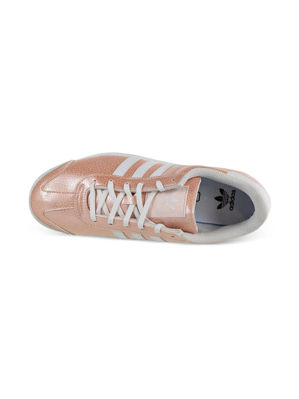 adidas Kids three-stripe metallic trainers Pink