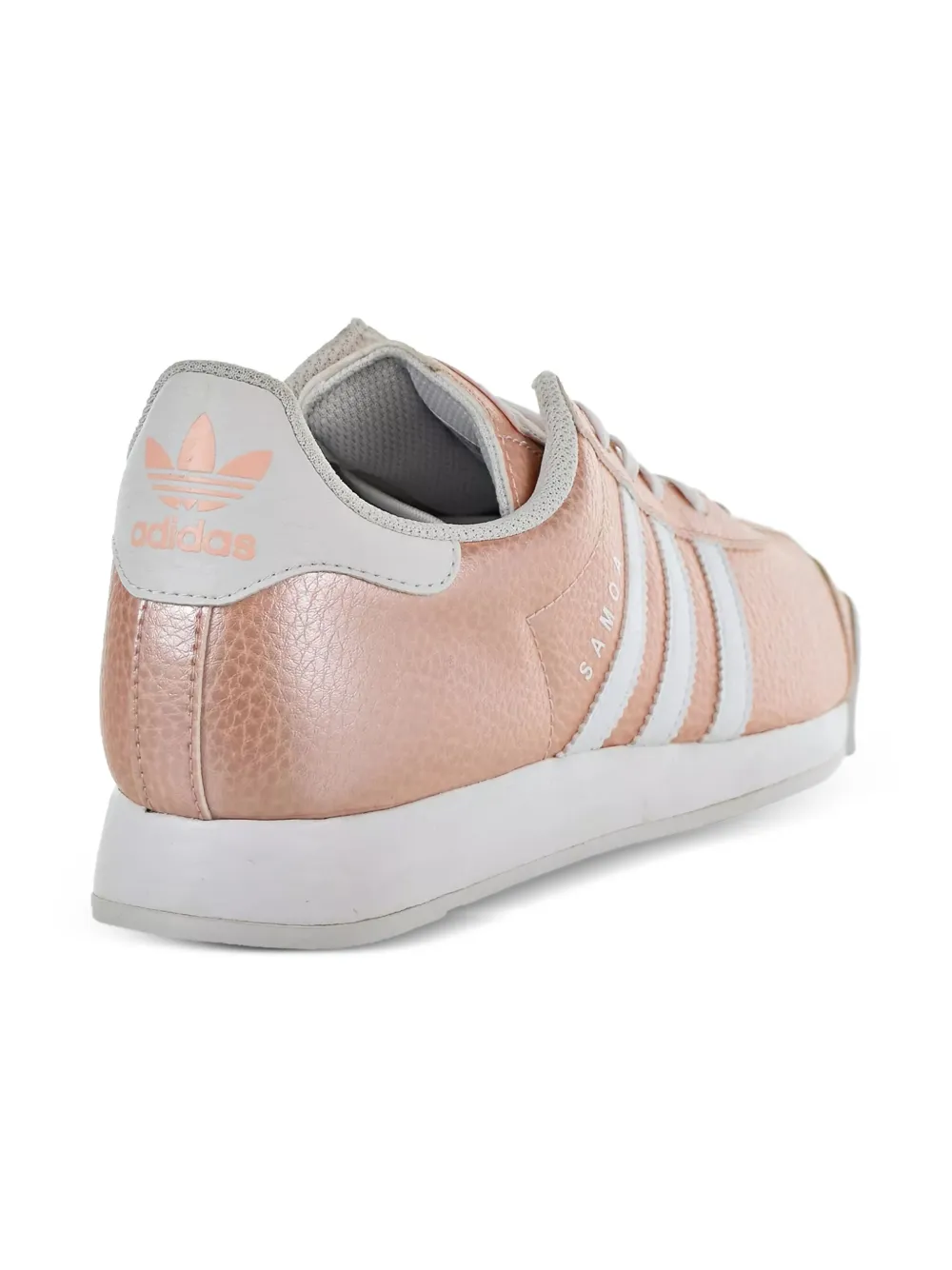 adidas Kids three-stripe metallic trainers Pink