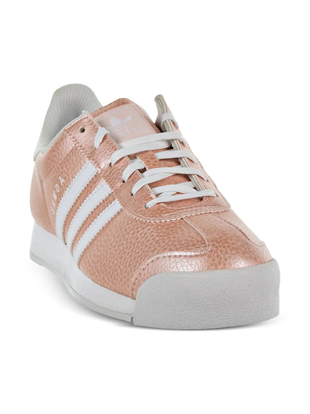 adidas Kids three-stripe metallic trainers Pink