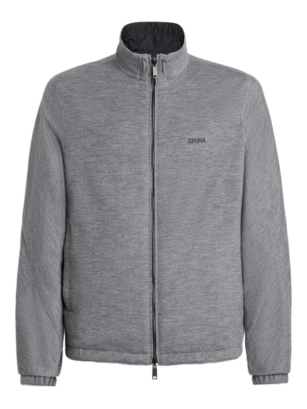 Zegna Reversible Brezza Zip-fastening Jacket In Gray