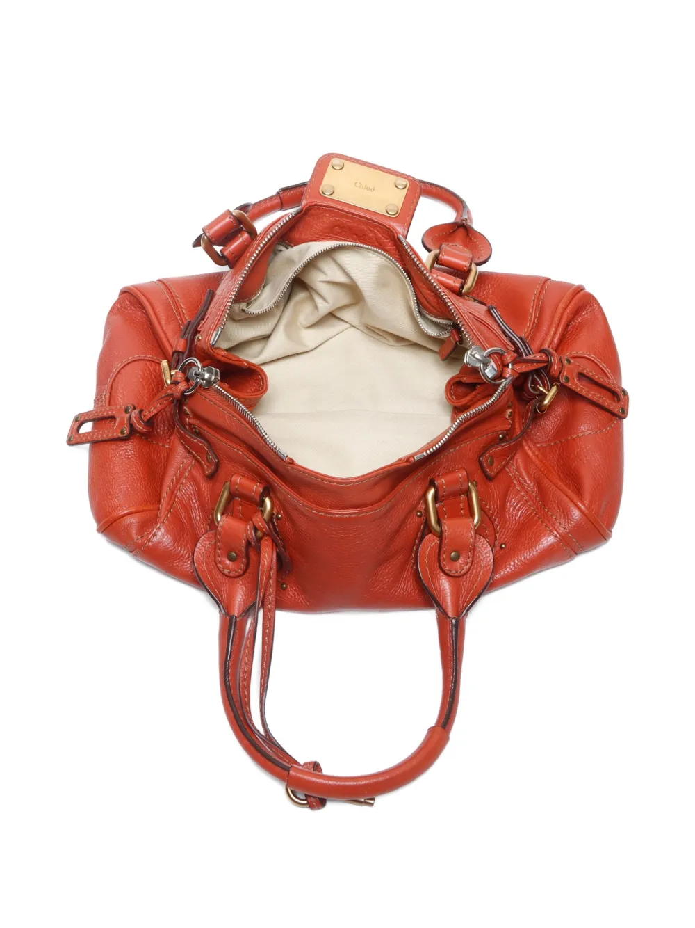 Pre-owned Chloé 2000s Paddington Leather Padlock Shoulder Bag