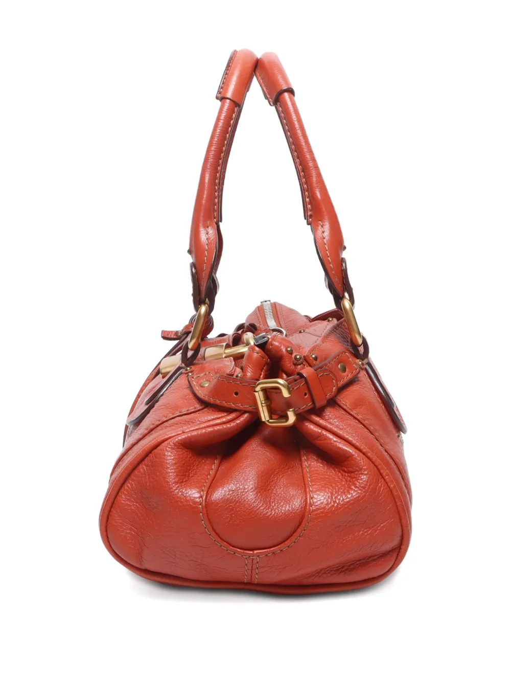 Pre-owned Chloé 2000s Paddington Leather Padlock Shoulder Bag