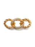Christian Dior Pre-Owned 1980-1990 rhinestone-embellished brooch - Gold