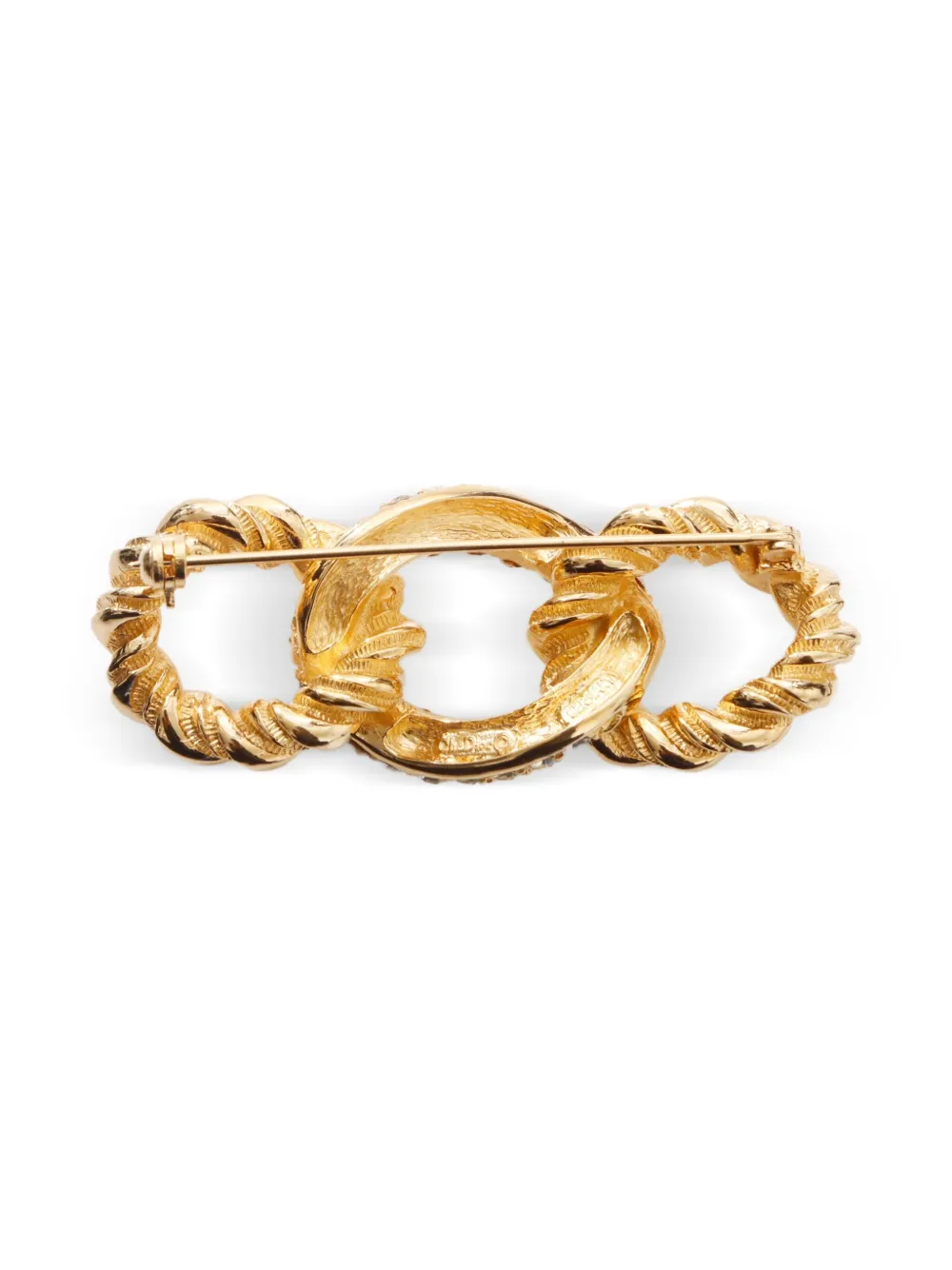 Pre-owned Dior 1980-1990 Rhinestone-embellished Brooch