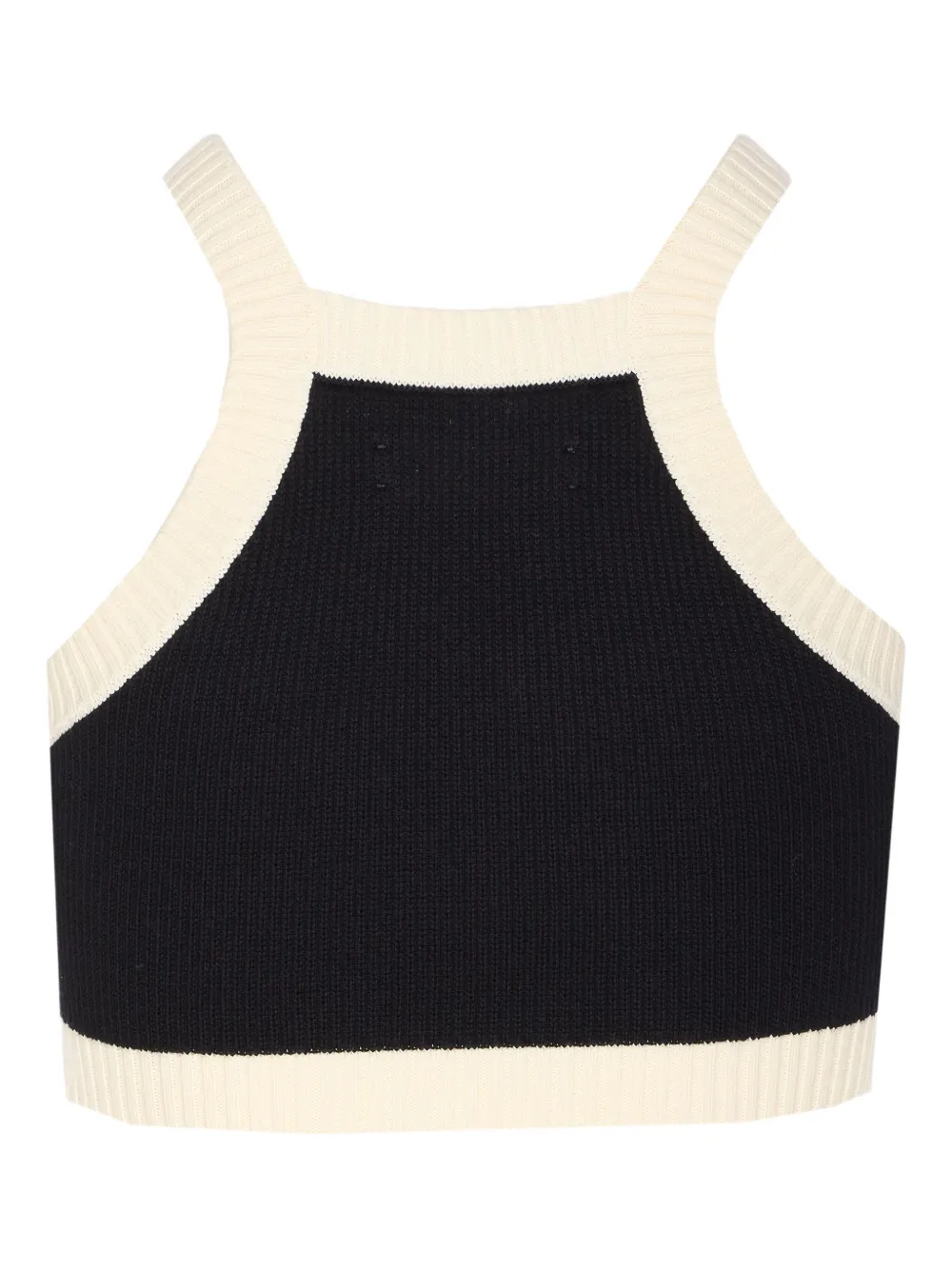 AMIRI MA geribbelde cropped top Zwart