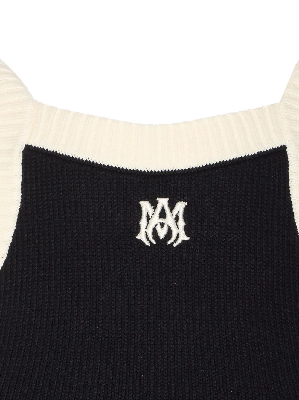 AMIRI MA geribbelde cropped top Zwart