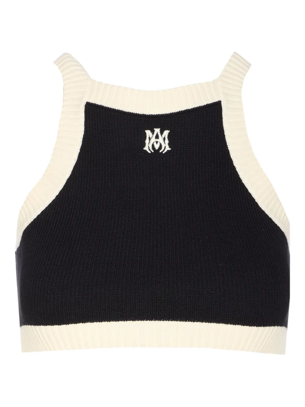 AMIRI MA geribbelde cropped top Zwart