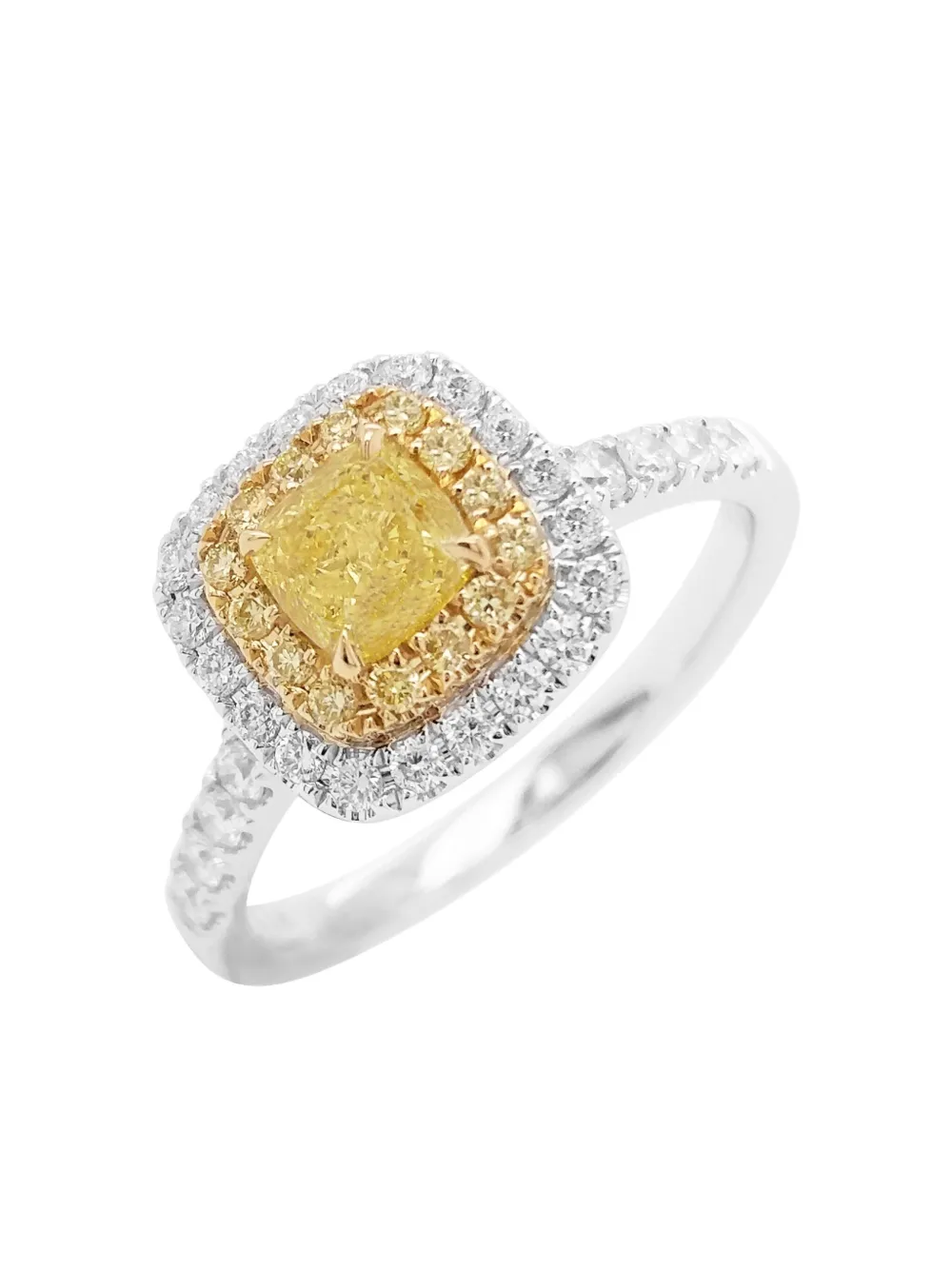 Shop Hyt Jewelry 18k White Gold Cushion Diamond Ring